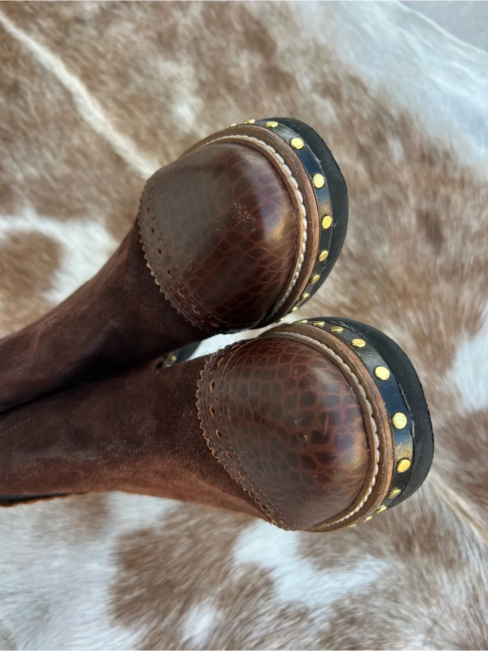 Free People Brown Suede & Leather Chelsea Booties size 36